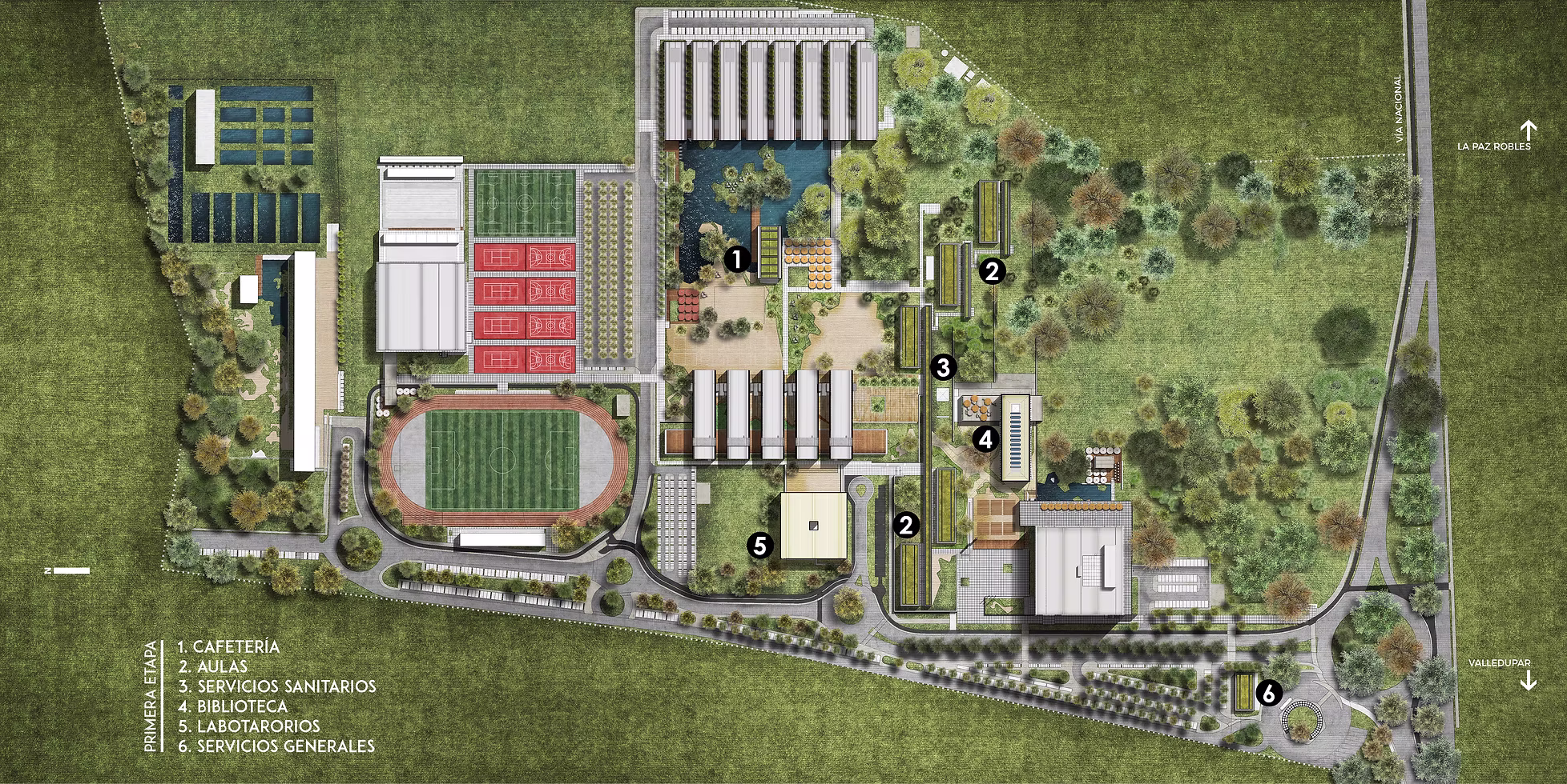 Campus La Paz I Primera etapa, plano general